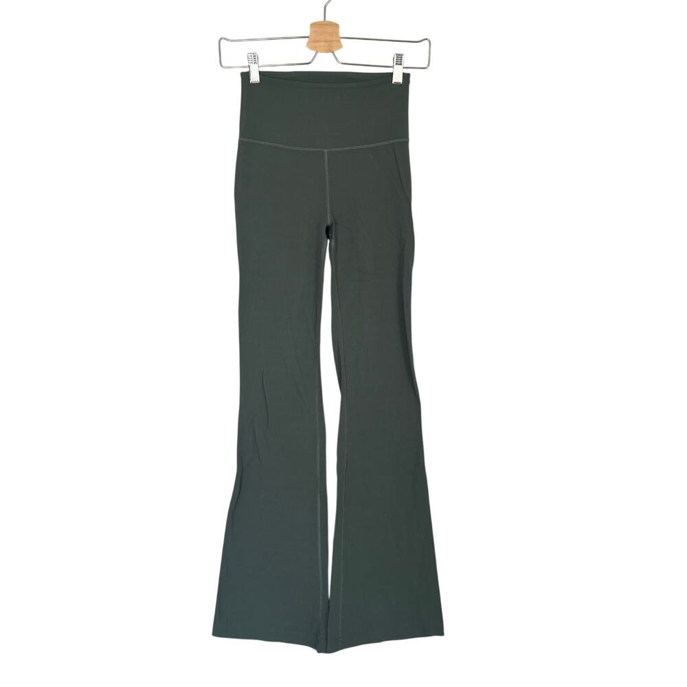 Lululemon Groove Nulu Super High Rise Flare Pants Leggings Army Green Sz 4 Yoga